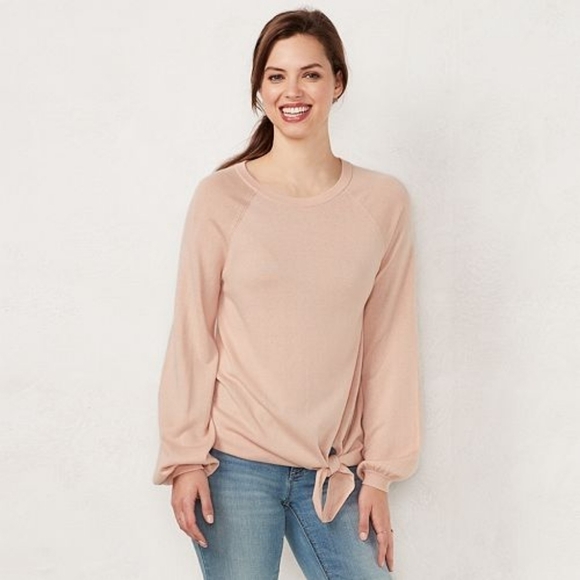 LC Lauren Conrad Sweaters - Lauren Conrad Tie Pullover Sweater. Size S.